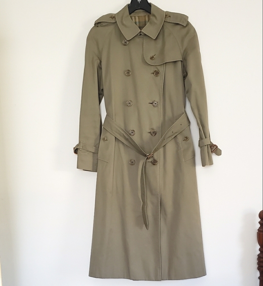 Burberry Jackets & Blazers - BURBERRY LONDON PLAID LINED TRENCH COAT SZ 10